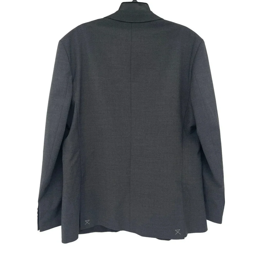 Reiss Men's Hope Blazer 2 Button Notch Travel Jacket Size 46 Regular Charcoal